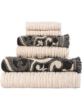 Cloudsoft/Amherst Medallion Bath Towel Set - Luxurious 6-Piece Collection